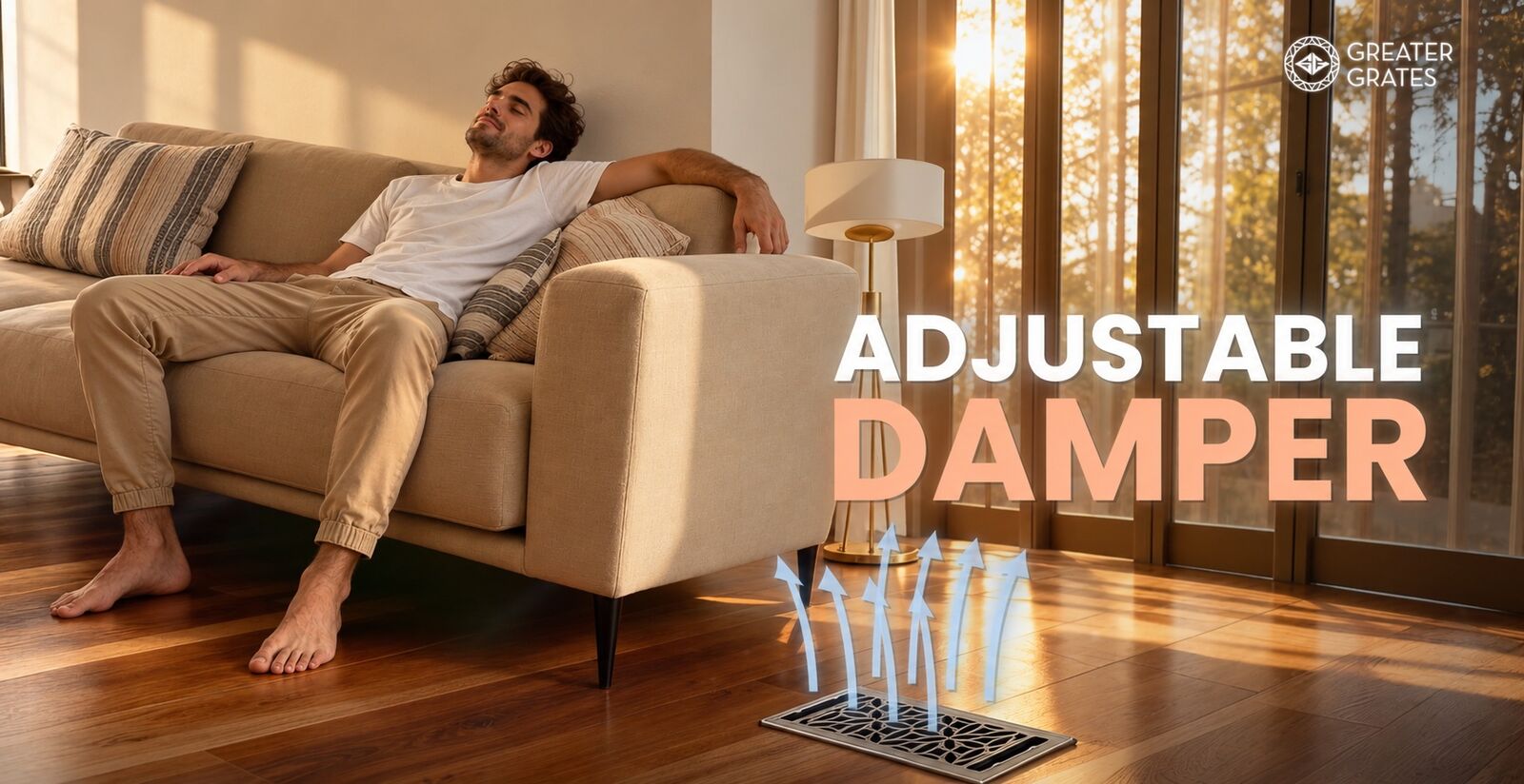 Greater Grates adjustable damper lifestyle scene