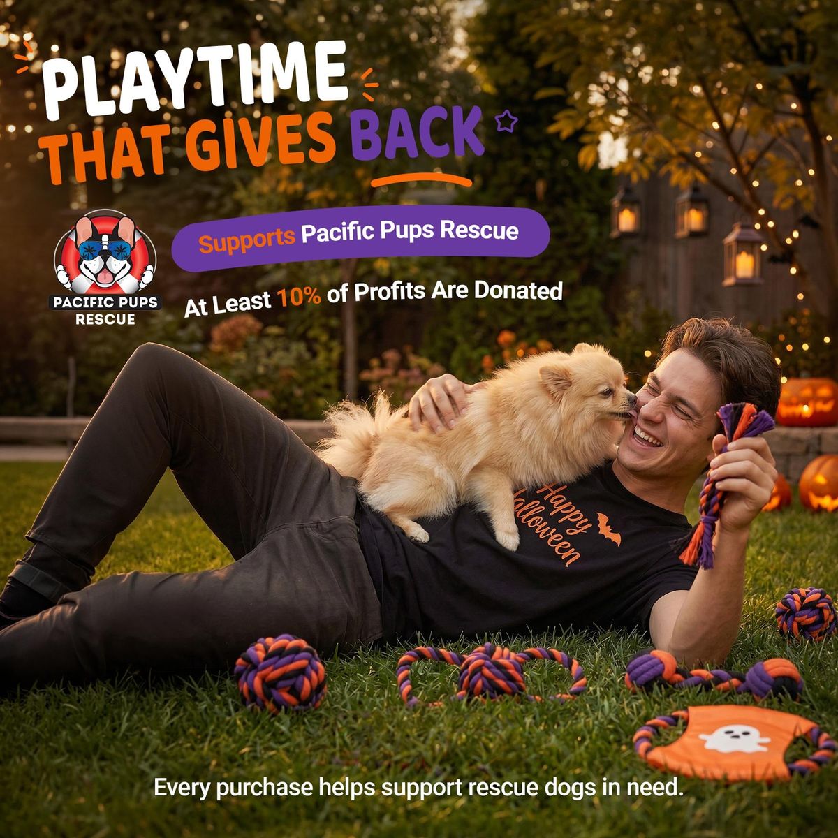Pacific Pups rescue-support brand story creative